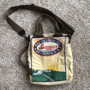 Selina Vaughan feed bag, crossbody/book tote